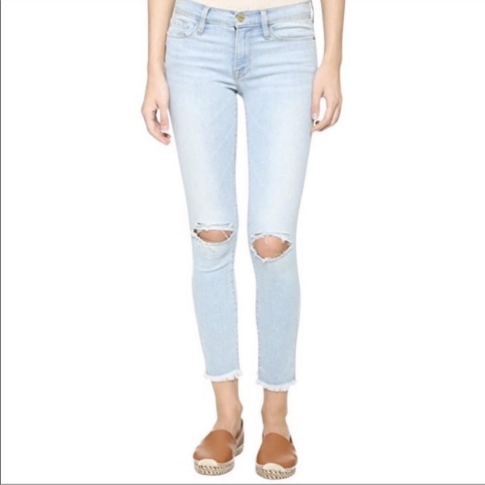 COPY - FRAME Le Skinny de Jeanne Crop - Picture 1 of 8